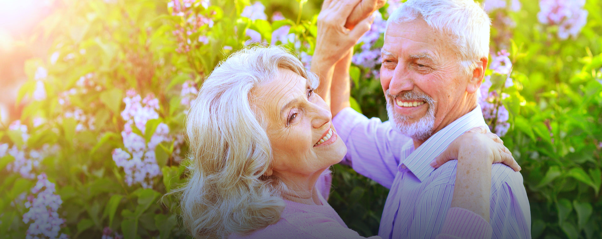 senior couple dancing