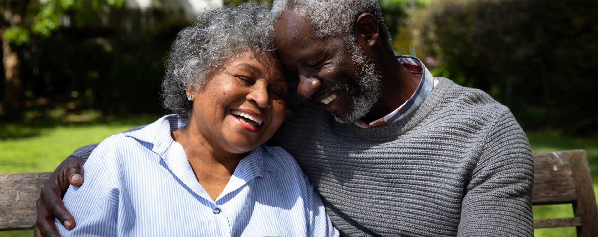 senior couple smiling